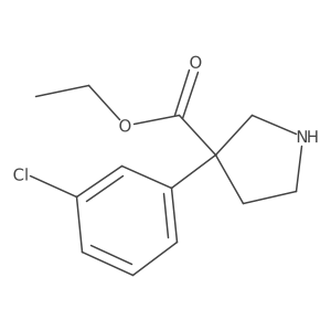 Ethyl 3-(3-chlorophenyl)pyrrolidine-3-carboxylate Structure