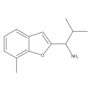 (1R)-2-methyl-1-(7-methyl-1-benzofuran-2-yl)propan-1-amine结构式