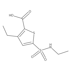3-Ethyl-5-(ethylsulfamoyl)thiophene-2-carboxylic acid Structure