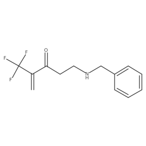 5-(Benzylamino)-2-(trifluoromethyl)pent-1-en-3-one结构式