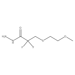 2,2-Difluoro-3-[(2-methoxyethyl)sulfanyl]propanehydrazide结构式