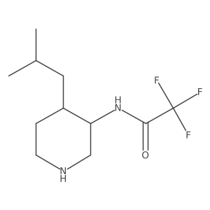 2,2,2-trifluoro-N-[4-(2-methylpropyl)piperidin-3-yl]acetamide Structure
