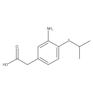 2-[3-Amino-4-(propan-2-ylsulfanyl)phenyl]acetic acid结构式