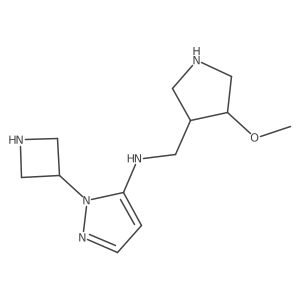 1-(azetidin-3-yl)-N-[(4-methoxypyrrolidin-3-yl)methyl]-1H-pyrazol-5-amine Structure