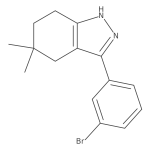 3-(3-bromophenyl)-5,5-dimethyl-4,5,6,7-tetrahydro-2H-indazole结构式