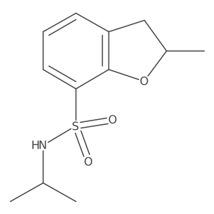 2-methyl-N-(propan-2-yl)-2,3-dihydro-1-benzofuran-7-sulfonamide结构式