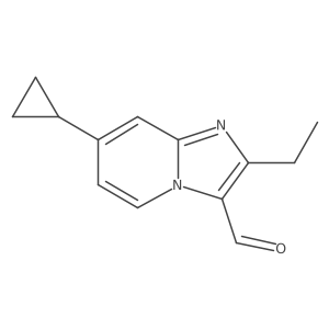 7-Cyclopropyl-2-ethylimidazo[1,2-a]pyridine-3-carbaldehyde结构式