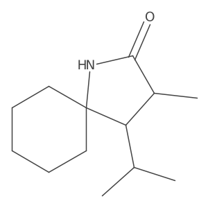 3-Methyl-4-(propan-2-yl)-1-azaspiro[4.5]decan-2-one结构式