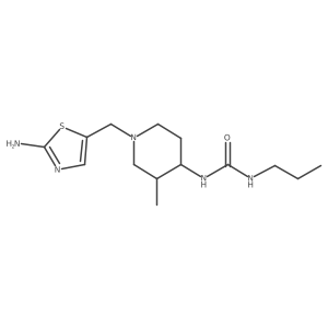 1-{1-[(2-Amino-1,3-thiazol-5-yl)methyl]-3-methylpiperidin-4-yl}-3-propylurea结构式
