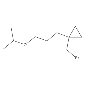 1-(Bromomethyl)-1-[3-(propan-2-yloxy)propyl]cyclopropane结构式