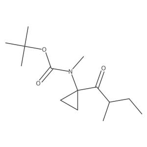 tert-butyl N-methyl-N-[1-(2-methylbutanoyl)cyclopropyl]carbamate Structure