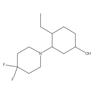 3-(4,4-Difluoropiperidin-1-yl)-4-ethylcyclohexan-1-ol Structure