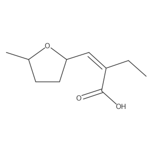 (2E)-2-[(5-methyloxolan-2-yl)methylidene]butanoic acid Structure