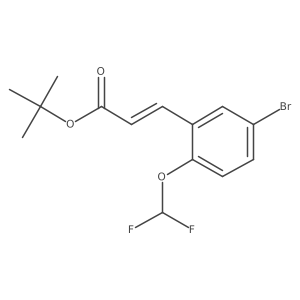 tert-butyl (2E)-3-[5-bromo-2-(difluoromethoxy)phenyl]prop-2-enoate结构式