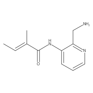 N-[2-(aminomethyl)pyridin-3-yl]-2-methylbut-2-enamide结构式