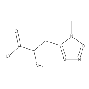 (2R)-2-amino-3-(1-methyl-1H-1,2,3,4-tetrazol-5-yl)propanoic acid结构式