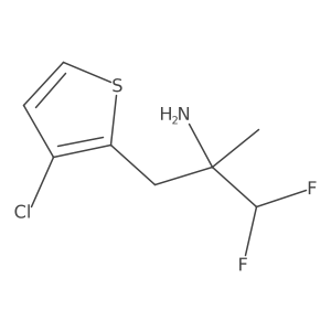 3-(3-Chlorothiophen-2-yl)-1,1-difluoro-2-methylpropan-2-amine结构式
