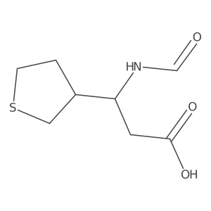 3-Formamido-3-(thiolan-3-yl)propanoic acid结构式