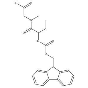 2-[(2S)-2-({[(9H-fluoren-9-yl)methoxy]carbonyl}amino)-N-methylbutanamido]acetic acid结构式