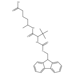 5-[(2S)-2-({[(9H-fluoren-9-yl)methoxy]carbonyl}amino)-3,3-dimethylbutanamido]hexanoic acid Structure