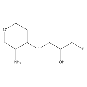 1-[(3-Aminooxan-4-yl)oxy]-3-fluoropropan-2-ol Structure