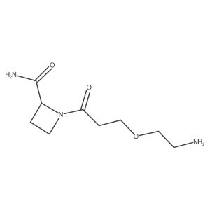 1-[3-(2-Aminoethoxy)propanoyl]azetidine-2-carboxamide结构式