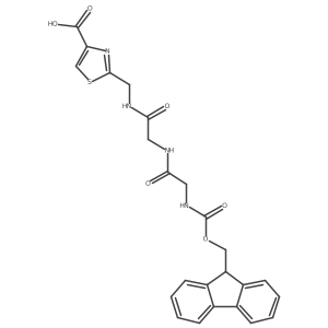 2-({2-[2-({[(9H-fluoren-9-yl)methoxy]carbonyl}amino)acetamido]acetamido}methyl)-1,3-thiazole-4-carboxylic acid Structure