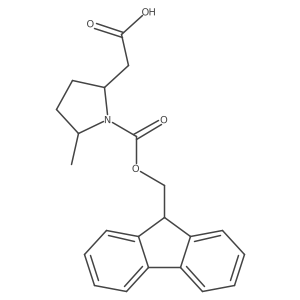 2-(1-{[(9H-fluoren-9-yl)methoxy]carbonyl}-5-methylpyrrolidin-2-yl)acetic acid Structure