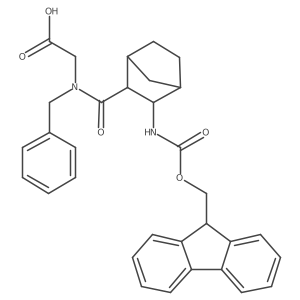 2-{N-benzyl-1-[3-({[(9H-fluoren-9-yl)methoxy]carbonyl}amino)bicyclo[2.2.1]heptan-2-yl]formamido}acetic acid Structure