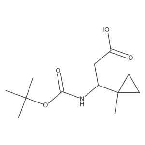 3-{[(Tert-butoxy)carbonyl]amino}-3-(1-methylcyclopropyl)propanoic acid Structure