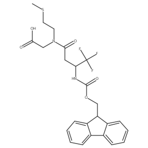 2-[3-({[(9H-fluoren-9-yl)methoxy]carbonyl}amino)-4,4,4-trifluoro-N-[2-(methylsulfanyl)ethyl]butanamido]acetic acid结构式