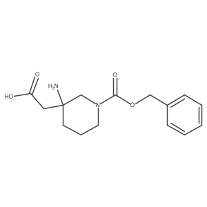 2-{3-Amino-1-[(benzyloxy)carbonyl]piperidin-3-yl}acetic acid Structure