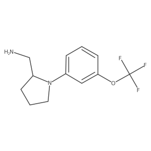 {1-[3-(Trifluoromethoxy)phenyl]pyrrolidin-2-yl}methanamine Structure