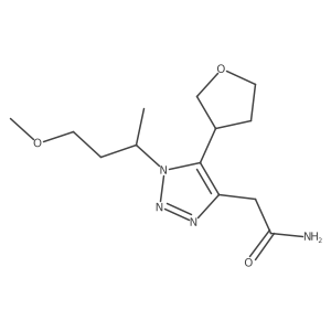 2-[1-(4-methoxybutan-2-yl)-5-(oxolan-3-yl)-1H-1,2,3-triazol-4-yl]acetamide结构式