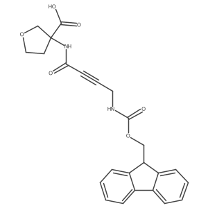 3-[4-({[(9H-fluoren-9-yl)methoxy]carbonyl}amino)but-2-ynamido]oxolane-3-carboxylic acid Structure