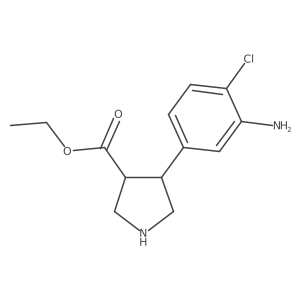 Ethyl 4-(3-amino-4-chlorophenyl)pyrrolidine-3-carboxylate结构式