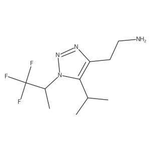 2-[5-(propan-2-yl)-1-(1,1,1-trifluoropropan-2-yl)-1H-1,2,3-triazol-4-yl]ethan-1-amine Structure