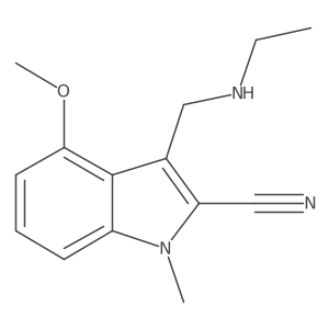 3-[(ethylamino)methyl]-4-methoxy-1-methyl-1H-indole-2-carbonitrile Structure