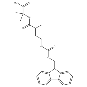 2-[4-({[(9H-fluoren-9-yl)methoxy]carbonyl}amino)-2-methylbutanamido]-2-methylpropanoic acid结构式
