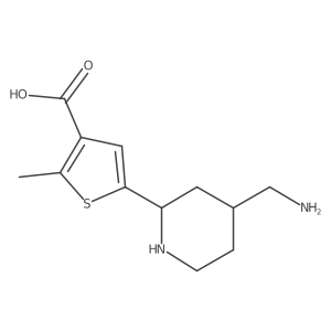 5-[4-(Aminomethyl)piperidin-2-yl]-2-methylthiophene-3-carboxylic acid Structure