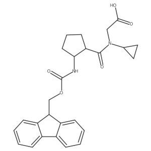 2-{N-cyclopropyl-1-[2-({[(9H-fluoren-9-yl)methoxy]carbonyl}amino)cyclopentyl]formamido}acetic acid结构式