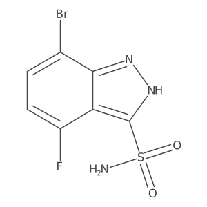 7-bromo-4-fluoro-1H-indazole-3-sulfonamide Structure
