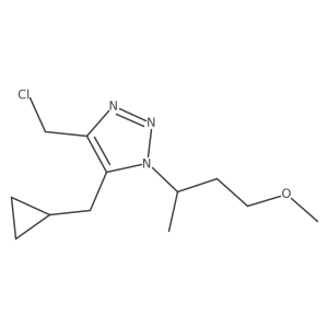 4-(chloromethyl)-5-(cyclopropylmethyl)-1-(4-methoxybutan-2-yl)-1H-1,2,3-triazole结构式