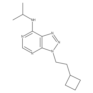 3-(2-cyclobutylethyl)-N-(propan-2-yl)-3H-[1,2,3]triazolo[4,5-d]pyrimidin-7-amine结构式