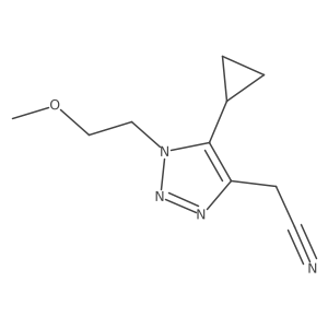 2-[5-cyclopropyl-1-(2-methoxyethyl)-1H-1,2,3-triazol-4-yl]acetonitrile Structure