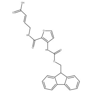 4-{[3-({[(9H-fluoren-9-yl)methoxy]carbonyl}amino)furan-2-yl]formamido}but-2-enoic acid Structure