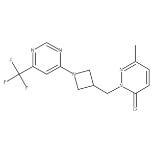 6-Methyl-2-({1-[6-(trifluoromethyl)pyrimidin-4-yl]azetidin-3-yl}methyl)-2,3-dihydropyridazin-3-one Structure