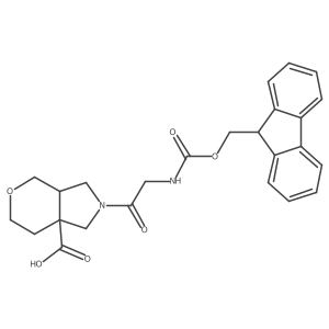 rac-(3aR,7aR)-2-[2-({[(9H-fluoren-9-yl)methoxy]carbonyl}amino)acetyl]-octahydropyrano[3,4-c]pyrrole-7a-carboxylic acid Structure