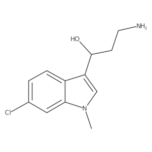 (1S)-3-amino-1-(6-chloro-1-methyl-1H-indol-3-yl)propan-1-ol结构式