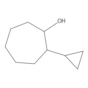 rac-(1R,2S)-2-cyclopropylcycloheptan-1-ol结构式